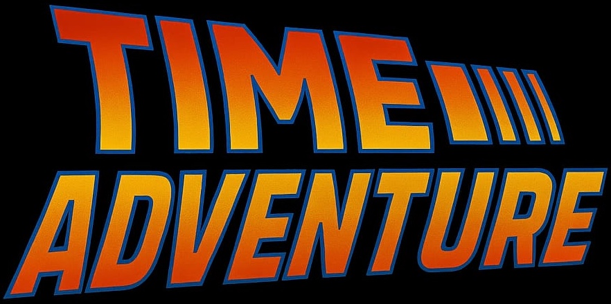 Time Adventure Logo - Retro futuristic design